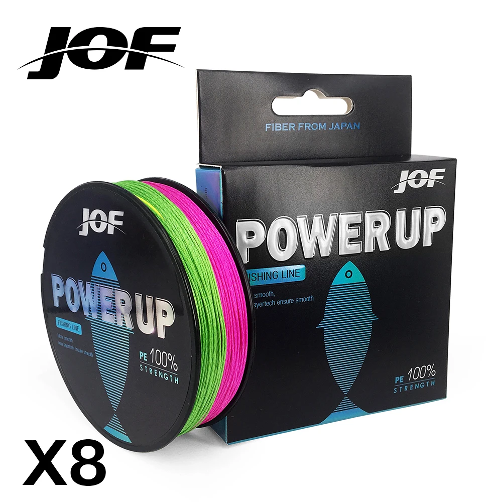 JOF POWER UP X8 плетеная рыболовная леска 150 м 164YDS 8 нитей проволока PE многофиламентная