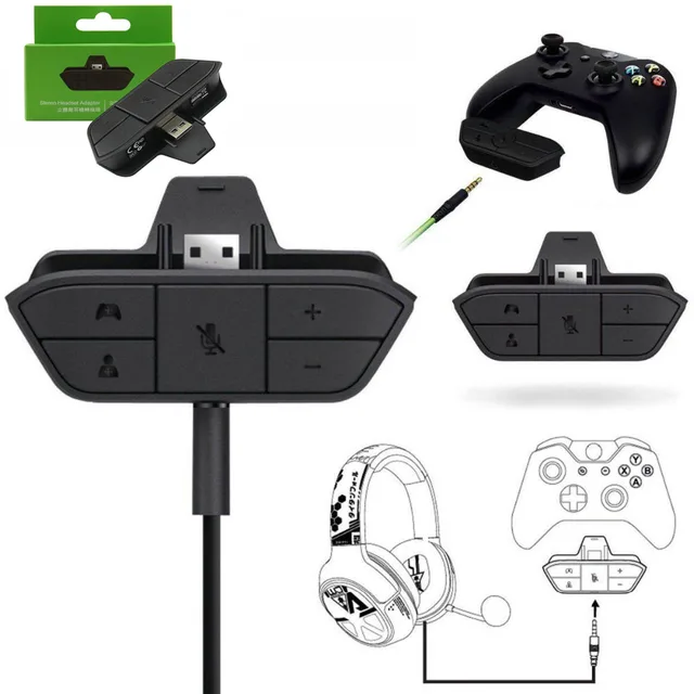 Cheap Stereo Headphones Adapter For Xboxone Headset Audio Adapter earphone Converter For Microsoft Xbox One Wireless Game Controller