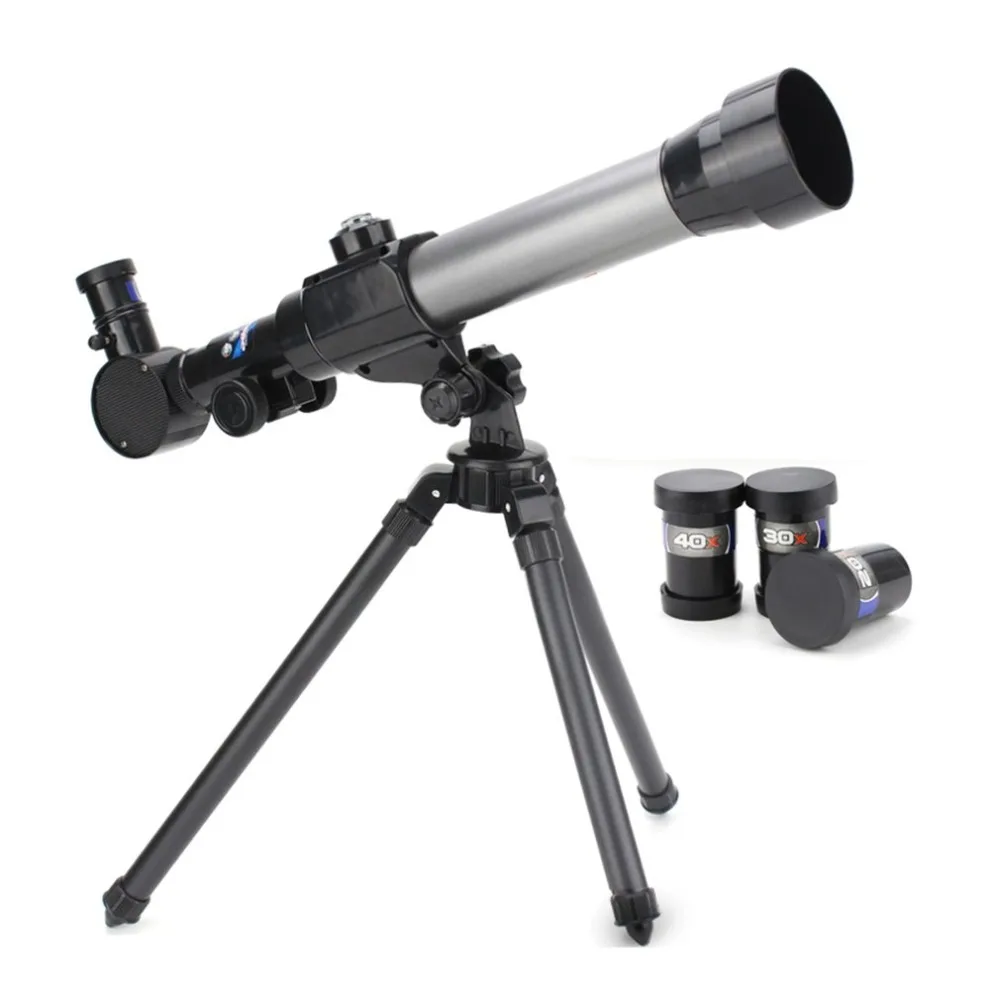

Refractive Astronomic Telescope Educational Science Toy for Kid with Tripod Adjustable Lever 40X Zoom Refractor Monocular Scope