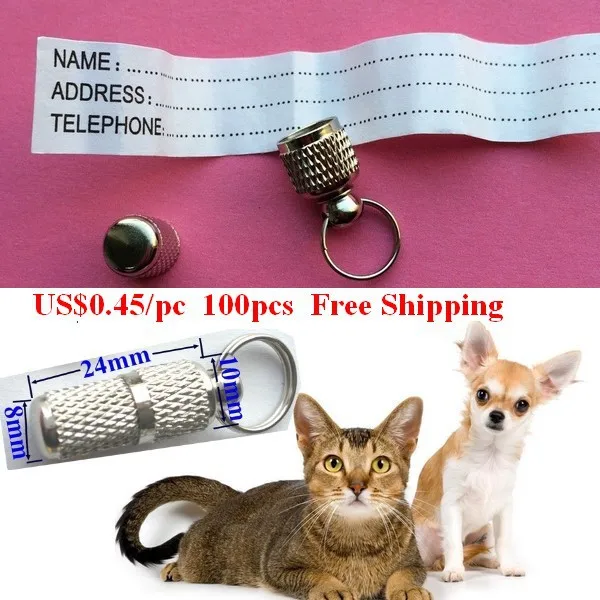 100pcs font b Pet b font Safety Tag Pendant font b Pets b font I D