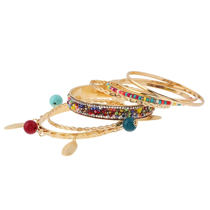 Boho charms tribal ethnic bangle tassel bracelet & bangles