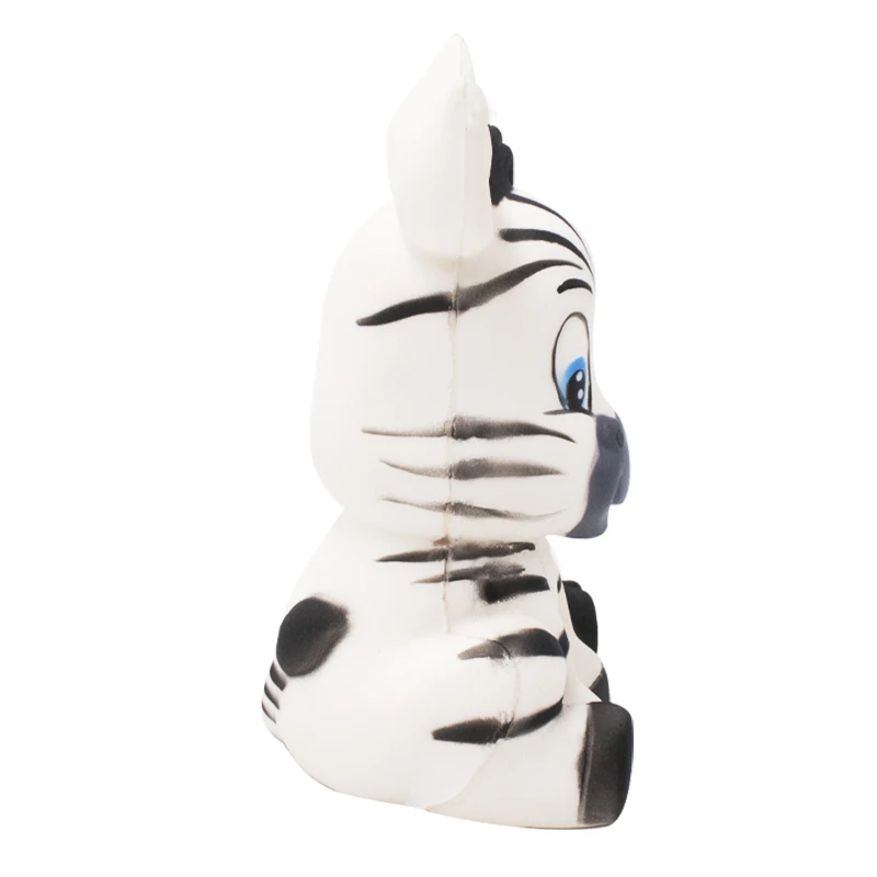 2019 New Cute Squishy Zebra Horse Slow Rising Jumbo Animal Soft Scented Squeeze Toy Charms Cake Bread Kid Toys gifts 13*8CM