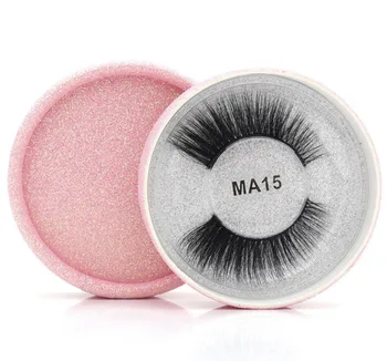 

Natural False Eyelashes Wispy Mink 3D Lashes Silk Eyelash Extensions Strip Lashes Demi Wispies Individual Eyelashes Round Box
