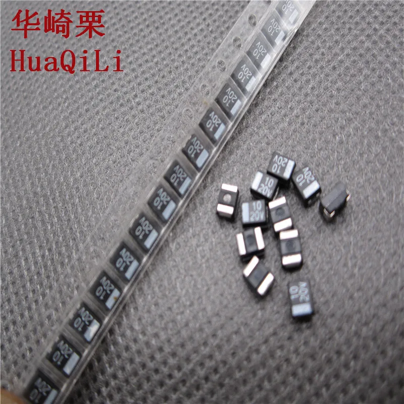 

100PCS capacitance 3528 10UF 20V 1210 3.5*2.8mm printing;10 20V Type B Tantalum capacitor