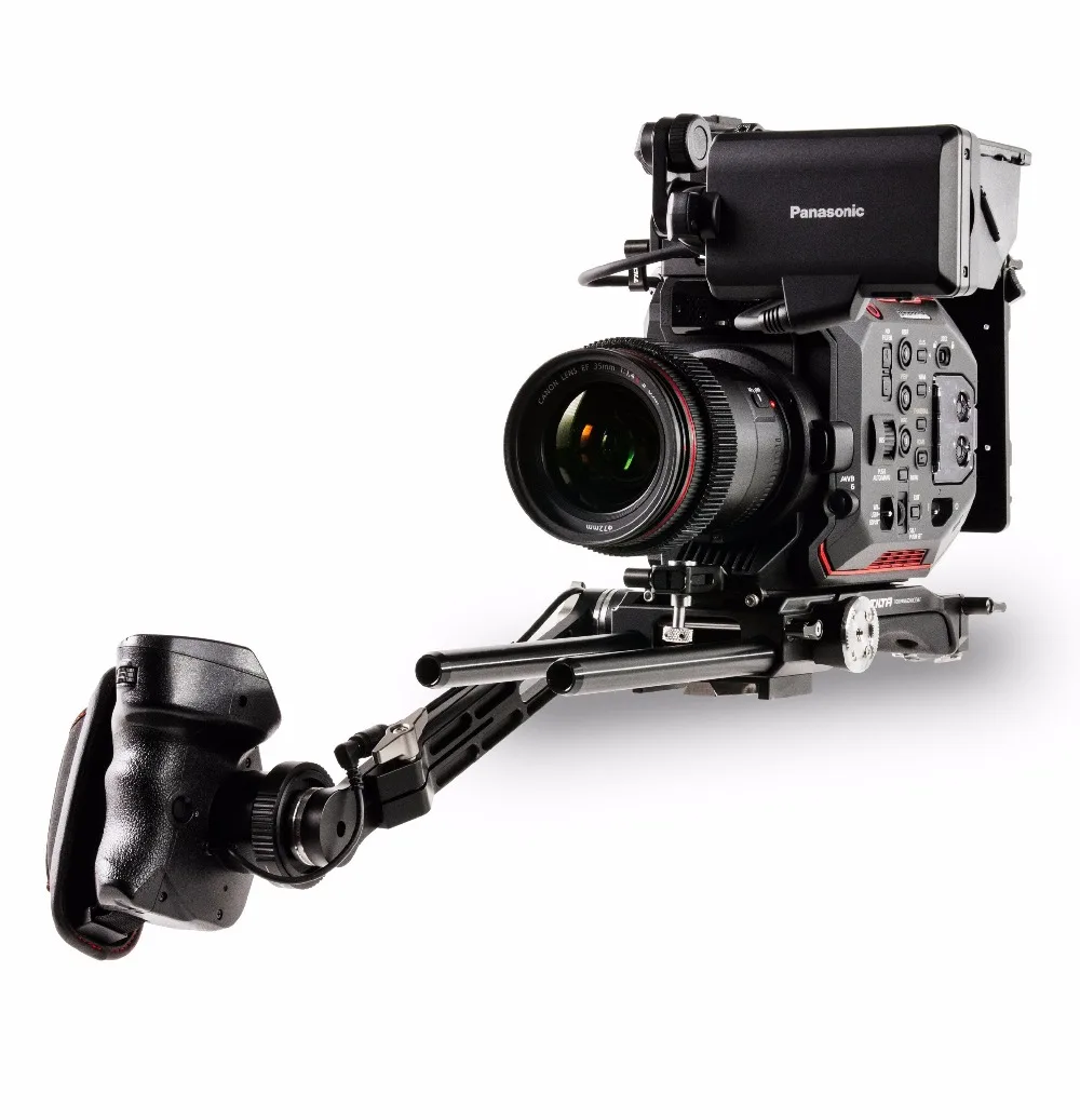 Tilta ES-T86-B Камера клетка для цифрового фотоаппарата Panasonic EVA1 ES-T86 с FF-T03 устройство непрерывного изменения фокусировки камеры и MB-T05 киносъемки с непрерывным изменением& V-Mount Питание Системы