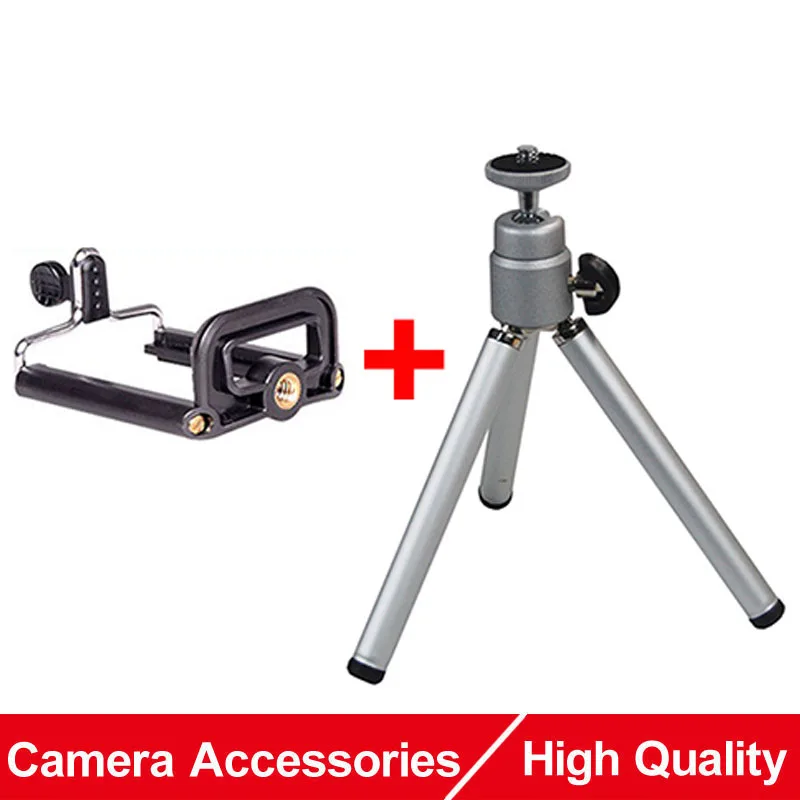 

Mini Tripod + Phone clip for Cell phone or 4s 5s 5c or Samsung galaxy S3 S4 or sj4000 or gopro camera
