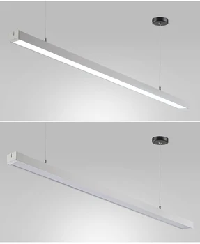 

Led office chandelier rounded strip light bar 200cm/2000mm strip T5 rectangular hanging line lamp long ceiling lamp led light