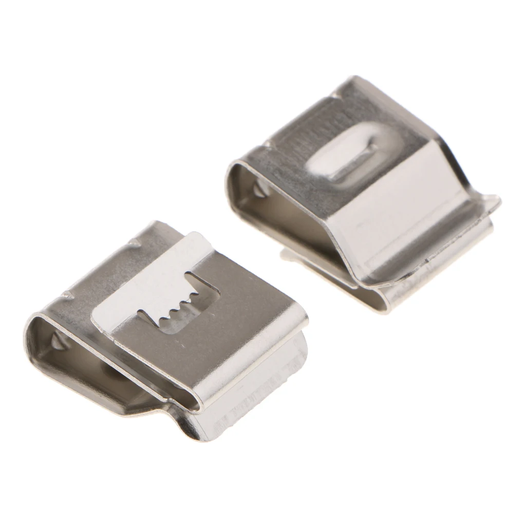 50 Pieces Stainless Steel Auto Trailer Cable Wire Clips PV Wiring Fastener Clips Hide PV Wire to Solar Panel / Trailer Frame 