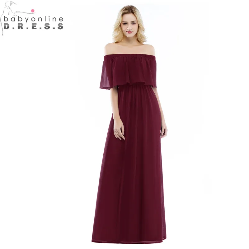 Robe de Soiree Longue сексуальное бордовое вечернее платье с открытой спиной и рукавом-крылышком недорогое разноцветное шифоновое вечернее платье Vestido de Festa