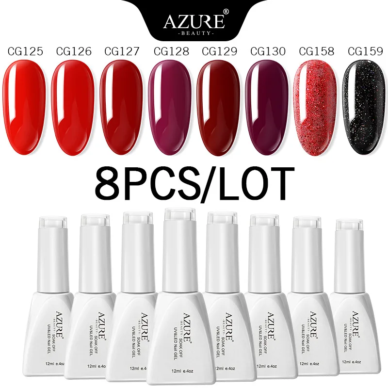 Azure Beauty 20Pcs/Lot Nail Gel Polish Soak Off UVv/Led gel Polish Semi Permanent Led Gel Long Lasting Pure Color Gel Sets - Цвет: Kit07