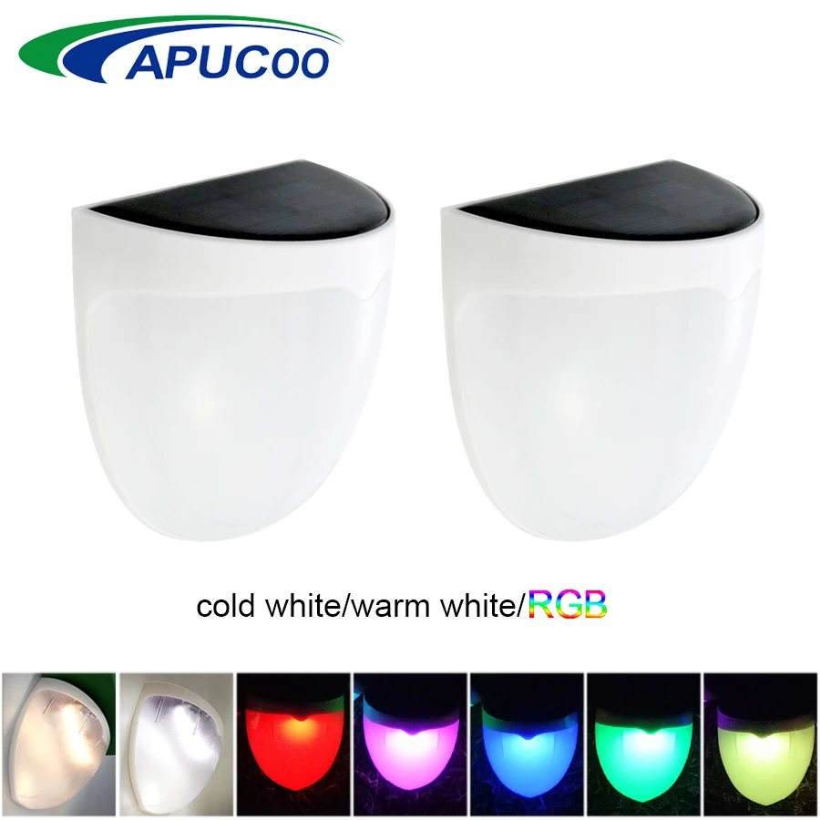

RGB Solar Sensor Light Waterproof Wall Light Solar Powered LED Lamp Outdoor Light 7 Colors LED Garden Sconces Solar aydinlatma