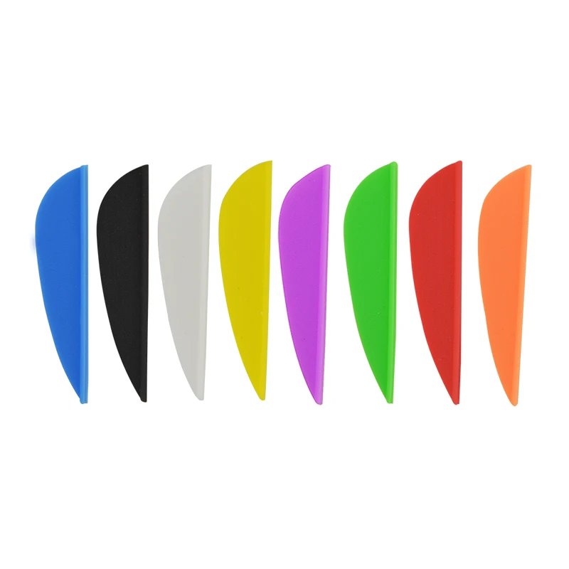 50pcs 1.75inch Archery Rubber Feather For DIY Arrow Shaft Drop-shaped Feathers Outdoor Shooting Sports Archery Accessories