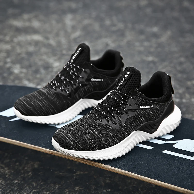 2019 Spring Summer Men Shoes New Male Ultralight Breathable Flying Woven Flats Students Casual Lace-up Fitness Size 39-46 | Обувь