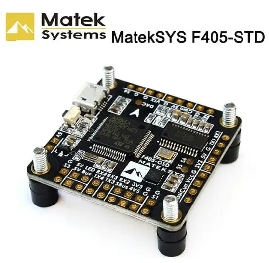 

Matek Systems F405-STD BetaFlight STM32F405RGT6 Flight Controller Built-in OSD Inverter for SBUS Input for FPV Racing Quad Drone