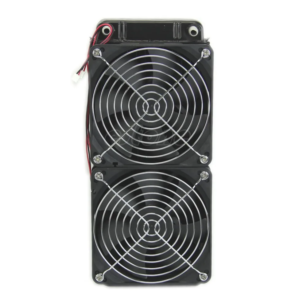 

Free shipping 1pc 240mm Aluminum Computer Radiator Water Cooling Cooler 2 Fans Fr CPU Heatsink