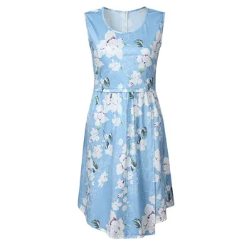 

Women Maternity Sleeveless Zipper Floral Print Nursing Dress For Breastfeeding Robe Grossesse Shooting Photo Nursing Dress