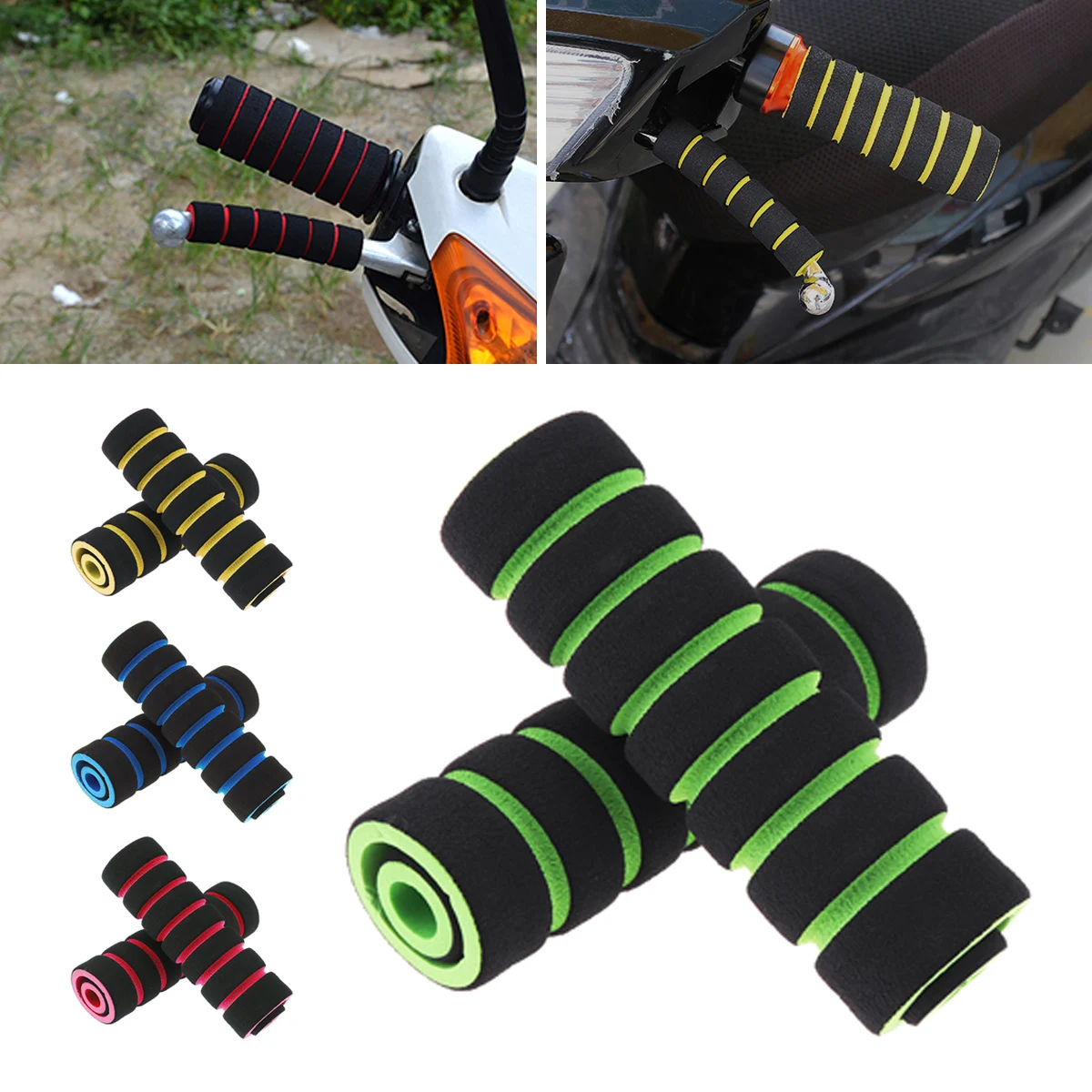 

Universal Motorcycle Headebar Gloves Sponge Non-slip Rubber Cover Ox horn Accessories Handlebar Gloves for Electric Motorcycle