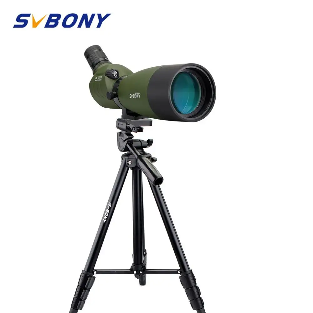 SVBONY الإكتشاف نطاق SV14 التكبير BAK4 للماء 25-75x70mm 45 دي بزاوية الرماية الصيد مراقبة الطيور تلسكوب أحادي F9310