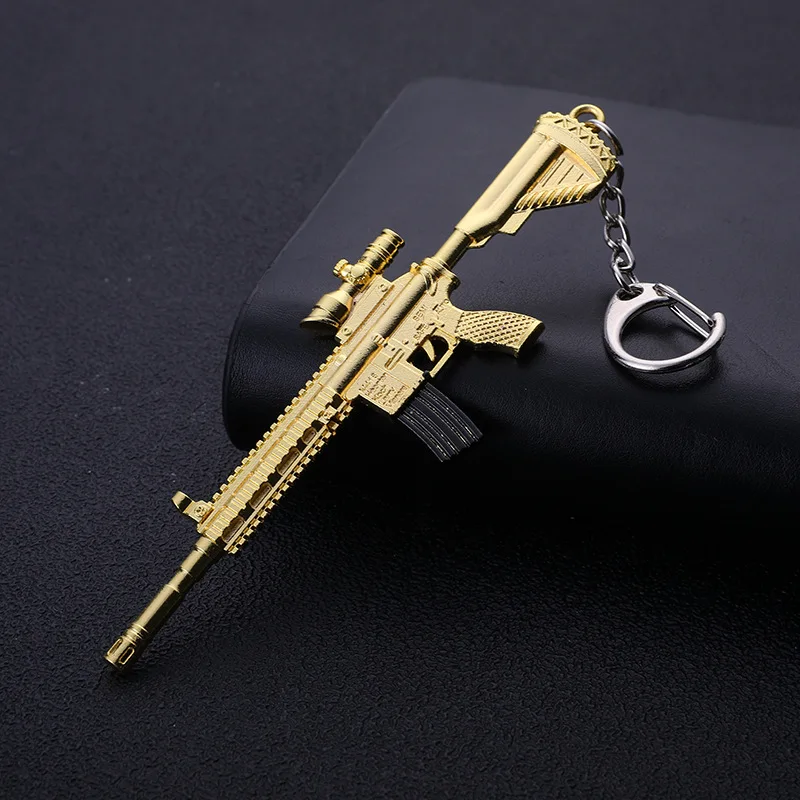 Игра 32 стиля PUBG брелоки в виде оружия AK47 пистолет 98K снайперская винтовка брелок