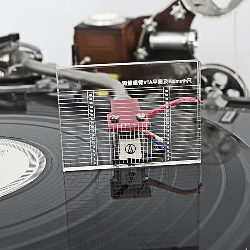 

LP Vinyl Record Player Measuring Phono Tonearm VTA/Cartridge Azimuth Ruler Balance Cartridge Azimuth Ruler Headshell Turntable
