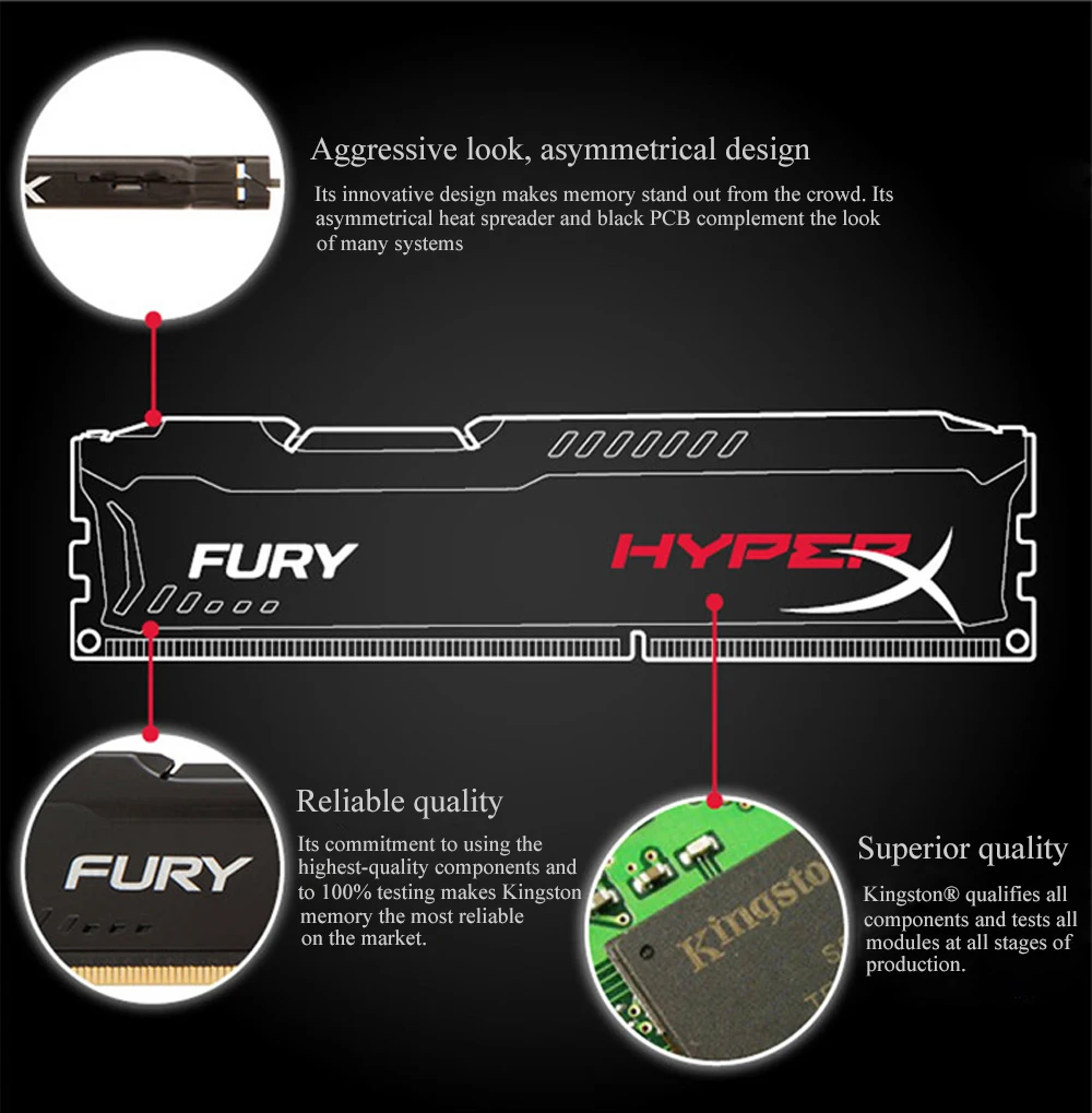 Kingston HyperX Fury DDR3 8GB 4GB Memoria RAM 1866MHz  (5)