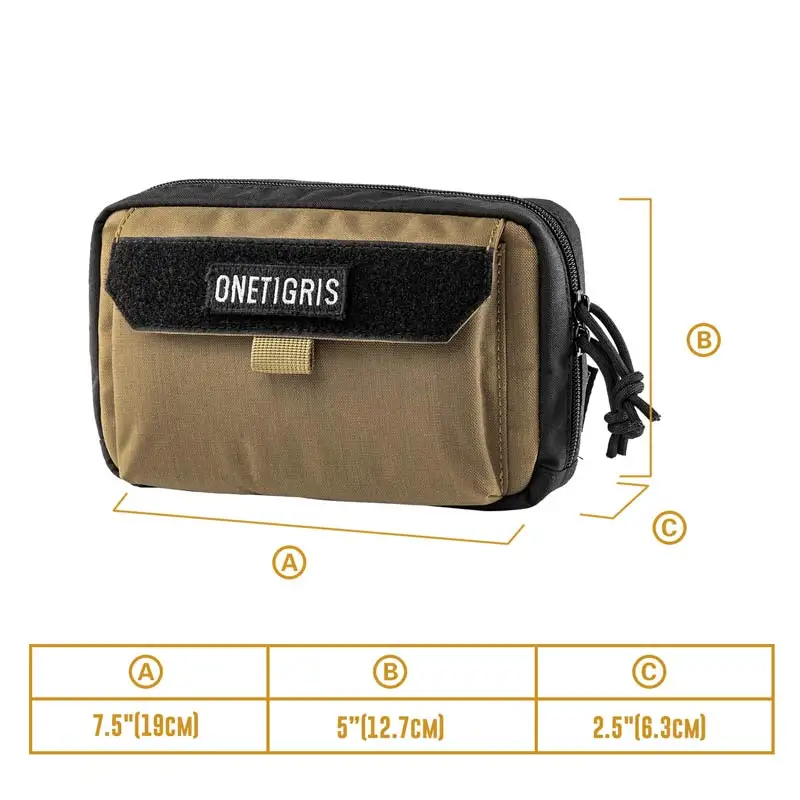 OneTigris Utility Molle сумка с карманом для телефона EMT/Сумка для первой помощи Тактический горизонтальный MOLLE EDC сумка травма комплекты первой