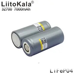 LiitoKala lifepo4 7000 мАч 3,2 В литиевый фосфатный 32700 Батарея перезаряжаемые батарея, плоский верх для фонарик батарея