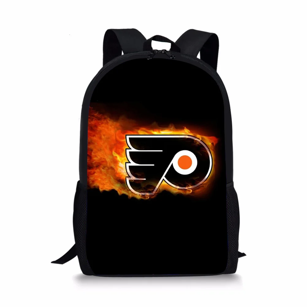 THINK Kids Bookpack Philadelphia Flyers школьный рюкзак с принтом для подростков 16 дюймов большой емкости детская школьная сумка на заказ - Цвет: 005