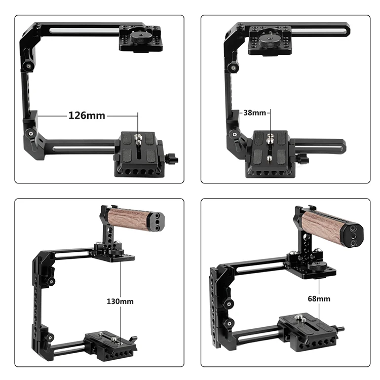 CAMVATE Выдвижная стандартная клетка комплект для DSLR камеры s с QR Manfrotto Baseplate C1908 камера фотографии аксессуары