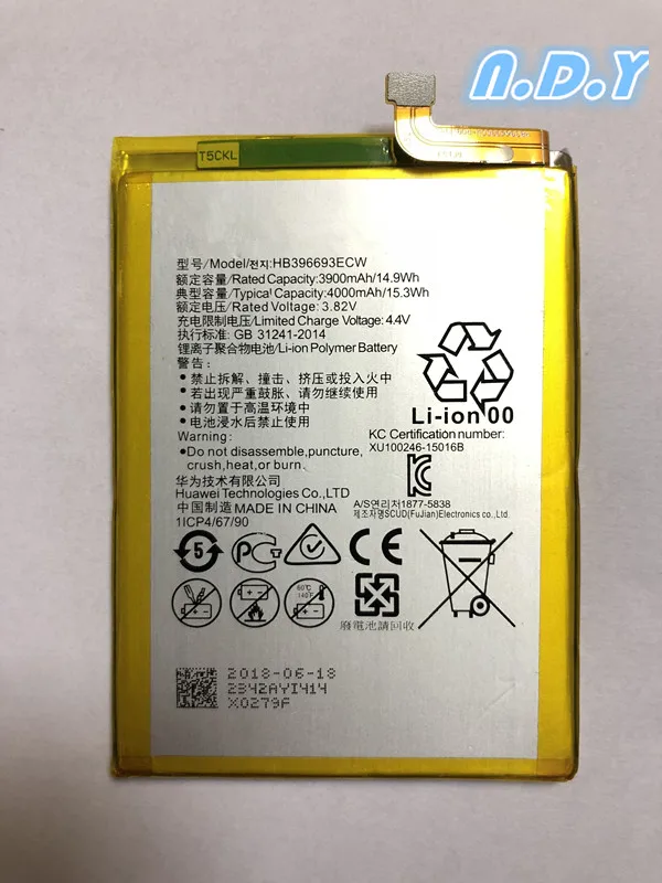 100% Оригинальный резервный аккумулятор для huawei mate 8 HB396693ECW смартфона + номер