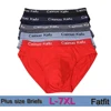 5Pcs Plus Men Briefs Comfortable Modal Men's Underwear Briefs Solid Underpants Panties Large Men Drop Shipping (7XL=One size) 1