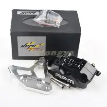 RPMMOTOR универсальный CNC Электрический мотоцикл-скутер четыре поршневые тормозные суппорты+ 200 мм/220 мм дисковый тормозной насос адаптер кронштейн