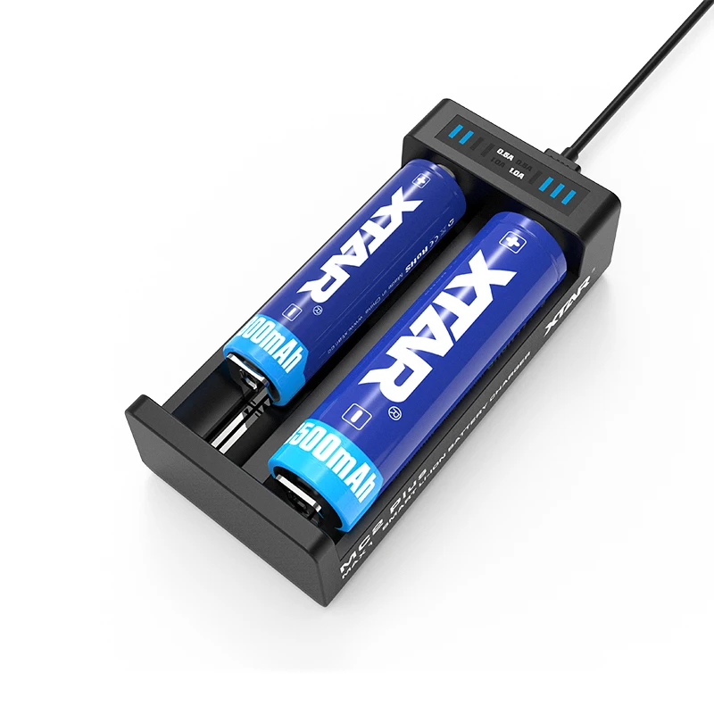 XTAR MC2 плюс мини-usb литий-ионный Батарея Зарядное устройство Универсальный 3,7 V для 18650 20700 21700 14500 16340 10440 18500 батареи