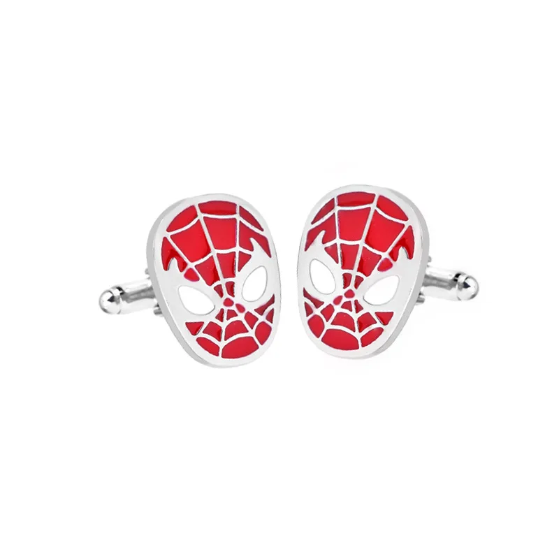 

Marvel Movie Spiderman Spider-Man Cufflinks Luxury Mens Cufflinks Brand For Personality Party Accessories