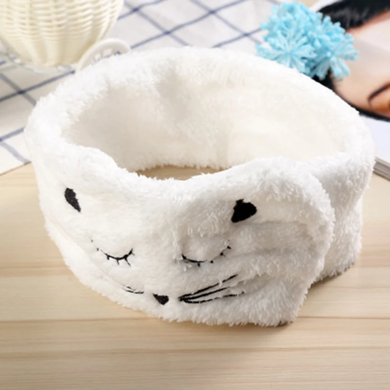 

Animal Headband Fashion Embroidered Cat Furry Comfortable Headband Wash Hair Band Women's And Girls Headwear