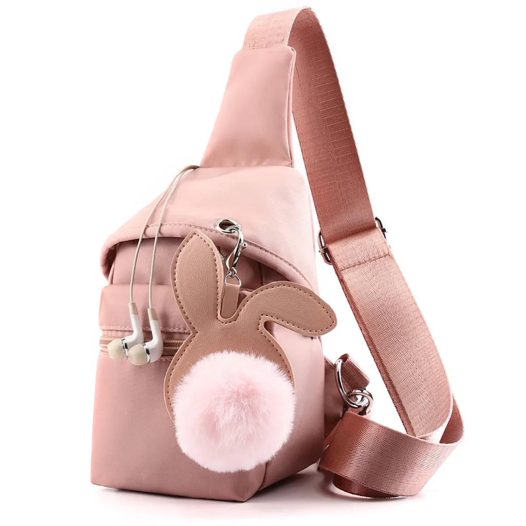 Женская водонепроницаемая нейлоновая сумка, тканевая сумка через плечо, сумка через плечо, повседневная спортивная сумка на груди, поясные сумки