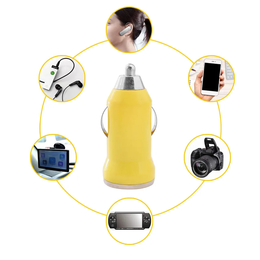 Car Charger USB Car Charger Digital 5V 1A Aluminium Fast Charging Voltage quick charge 3.0 fast charger For Iphone 6s 6plus SE (4)