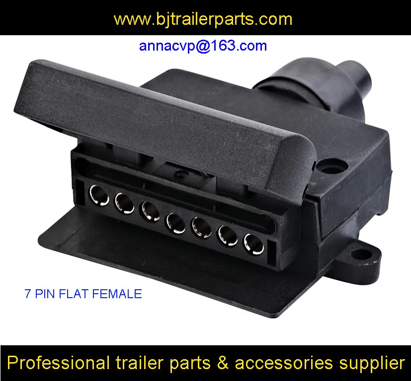 7 pin flat female trailer connector plug 1