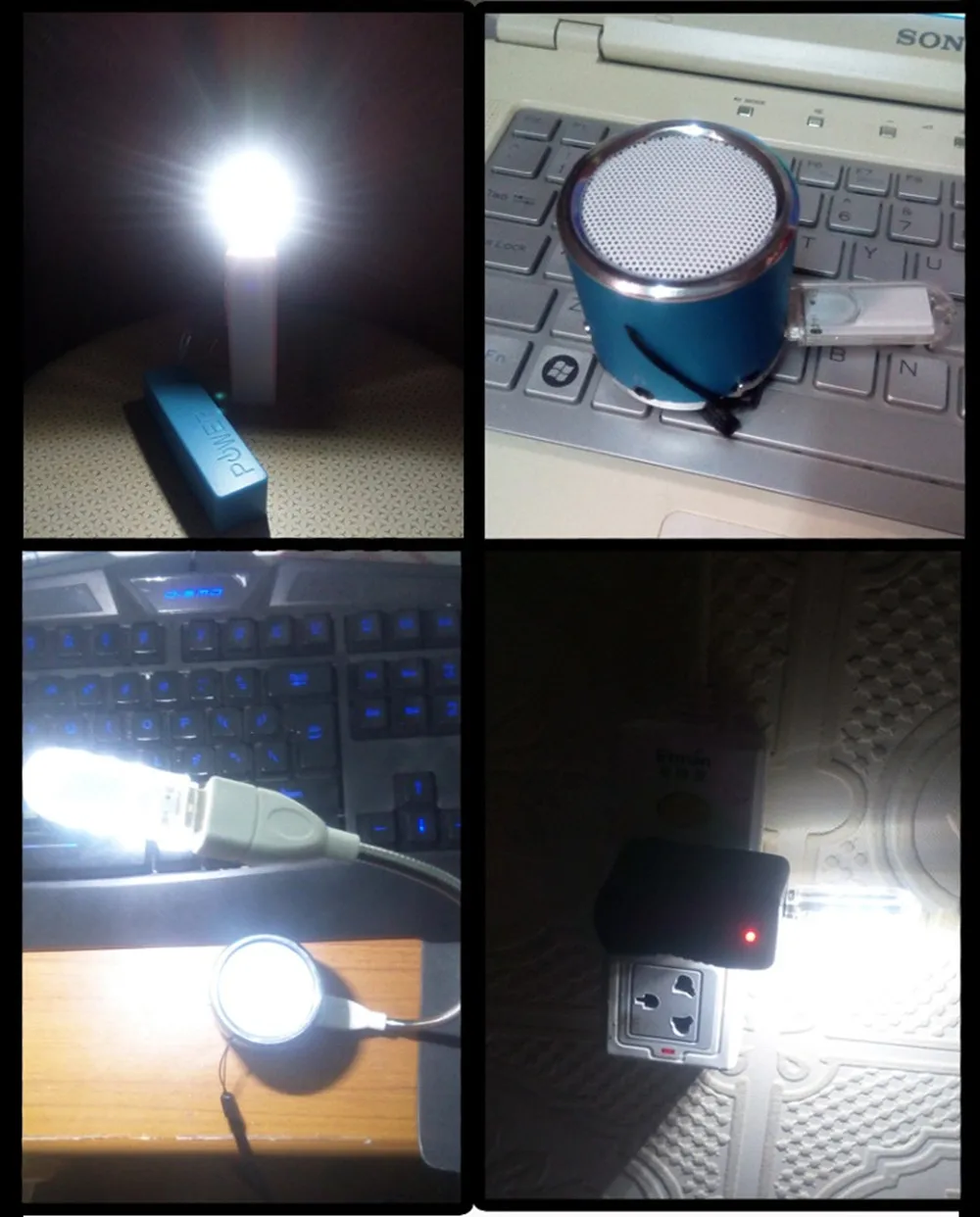SuperNight Mini 3LEDs 8LEDs USB LED Night Light Protable Travel Camping Power Bank Bulb Computer PC Table Lamp for Children Gift (11)