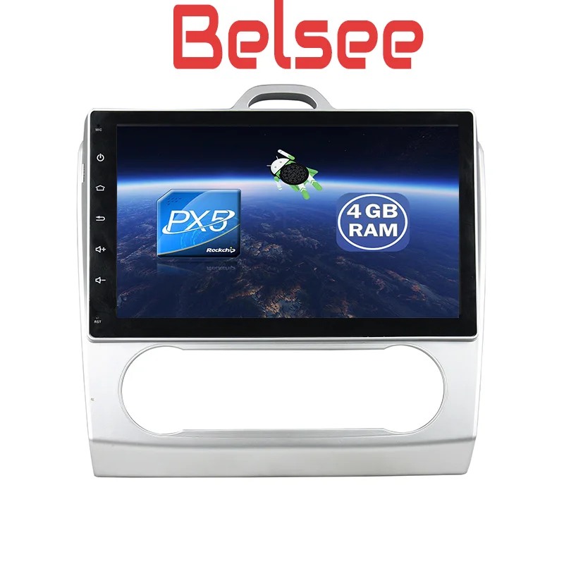 Belsee 10,1 дюймов экран Радио 2 din Android 8,0 головное устройство dvd gps навигация стерео аудио HD для Ford Focus AT 2 3 mk2 2006-2011