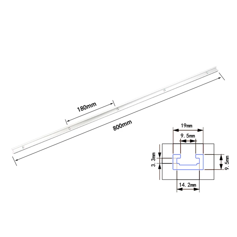 Футболка(1 шт.) треков Алюминий слот трек джиг приспособление 300/400/500/600/800 мм алюминиевый Т-образная дорожка для фрезерный станок деревообрабатывающий инструмент