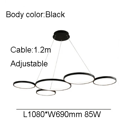 Белый/черный минимализм современный светодиодный подвесной светильник для столовой кухни гостиной подвесная Подвеска лампы - Цвет корпуса: Черный