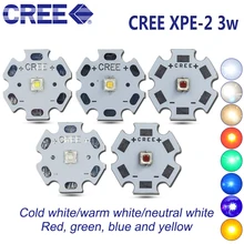 Pcs Cree XPE2 10 XP-E2 R4 1-3 w Neutro LEVOU Diodo Emissor de luz Branca quente branco vermelho verde azul amarelo destaque 20/16/12mm