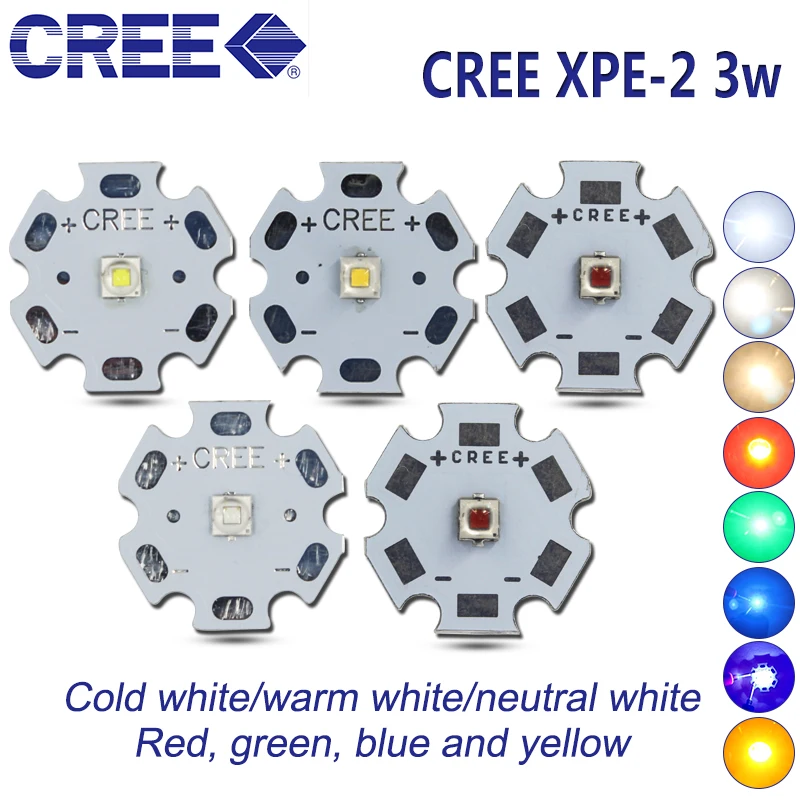Светодиодный диодный излучатель Cree XPE2 10 шт. 1 3 Вт светодиодный светильник теплый