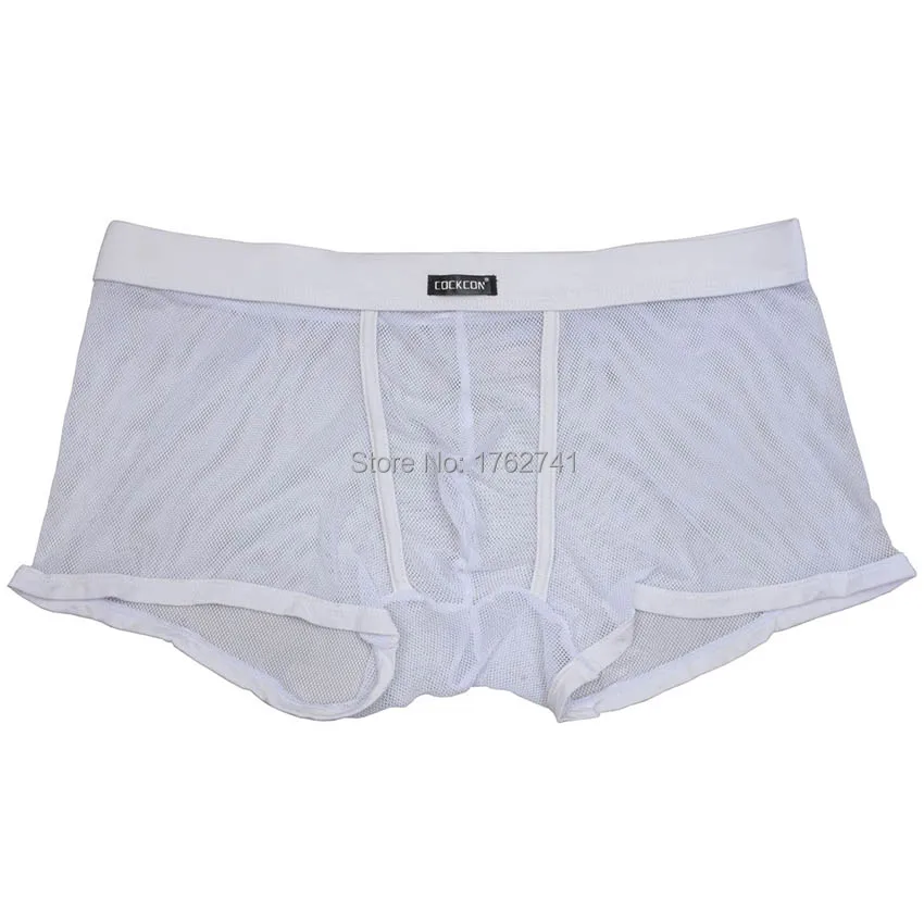 Men Underwear Mesh See-through Sexy Underpants Panties Thin Breathable Hombres Masculia Cueca Men Boxershorts 3