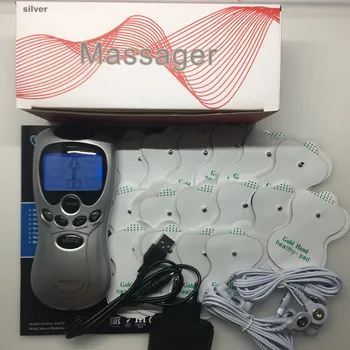 

30pcs Silver Dual input Slimming Digital therapy health Care herald Acupuncture EMS TENS body massager+16 pads with retail box