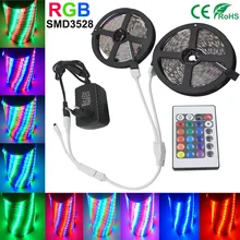 5M 10M 3528 RGB LED Strip Light SMD2835 Waterproof Nowaterproof for 24 Keys Controller 12V Power Flexible Lighting diode Tape