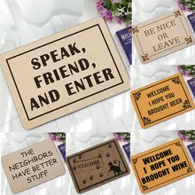 Модный уличный коврик с надписью Забавный домашний вход, коврик для пола, нескользящий коврик, походный матрац, tappeto cucina vloerkleed