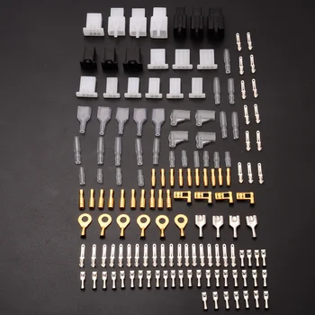 

144pcs 2.8mm Electrical Connector Automotive Motorcycle Brass Bullet Connectors Terminals Repair Kits with Insulation Covers