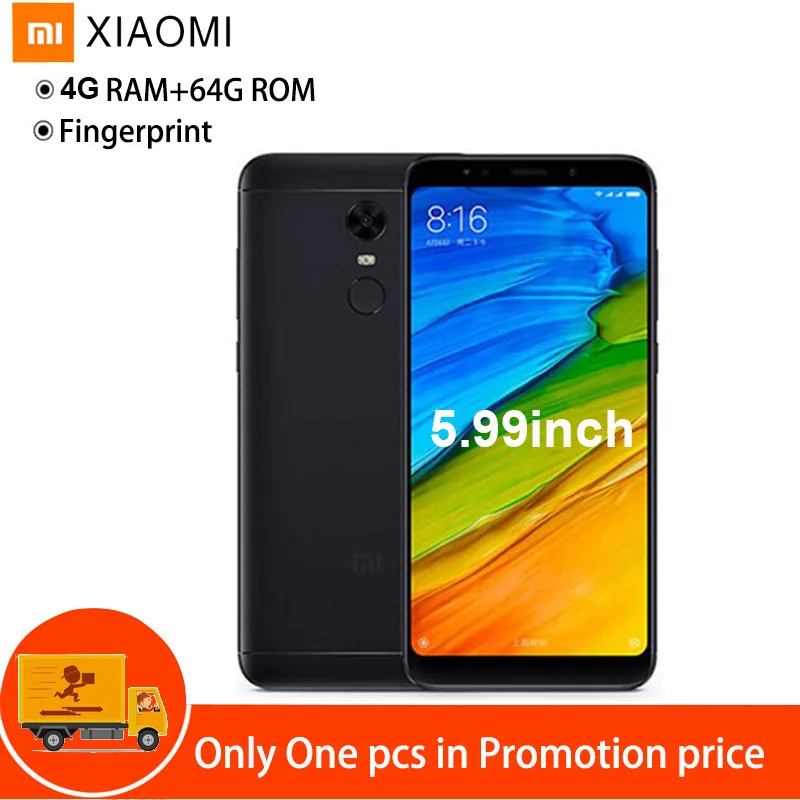 

Xiaomi Redmi 5 Plus 4G Phablet Android Smart Cell Mobile Phones 5.99'' Snapdragon 625 Octa Core 2.0GHz 4GB 64GB 12.0MP Camera